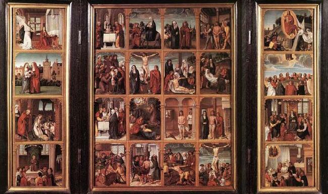 unknow artist Triptych with Scenes from the Life of Christ oil painting image